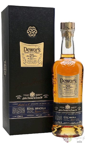 Dewars „ the Signature ” aged 25 years Scotch whisky 40% vol.  0.70 l