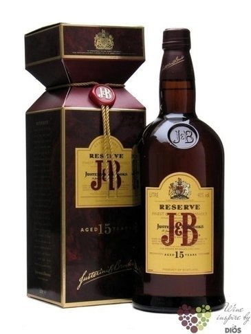 J&amp;B  Reserve rare blend  aged 15 years premium Scotch whisky 40% vol.   1.00 l