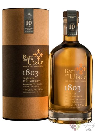 Barr an Uisce  1803  aged 10 years single malt Irish whiskey 40% vol. 0.70 l