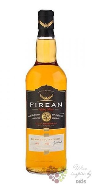 Firean „ lightly peated old reserve ” blended Scotch whisky 43% vol.  0.70 l