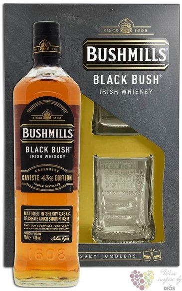 Bushmills  Black Bush  glass set premium Irish whiskey  40% vol.  0.70 l