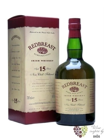 RedBreast 15 years old pure pot still non Chillfiltered Irish whiskey 46% vol. 0.70 l