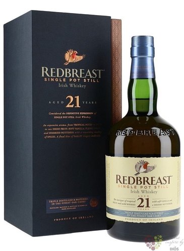 RedBreast aged 21 years pure pot still Irish whiskey 46% vol.  0.70 l