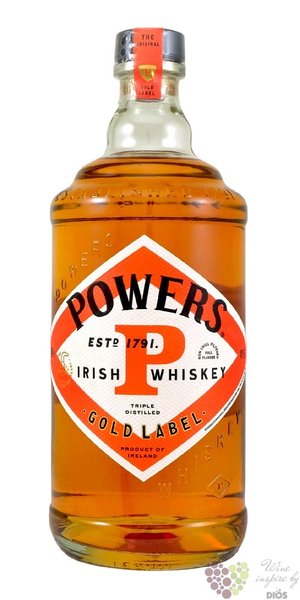Powers  Gold label  blended Irish triple distilled whiskey 40% vol.  0.70 l