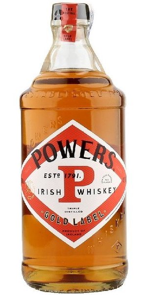 Powers  P Gold label  blended Irish triple distilled whiskey  43,2% vol.  0.70 l