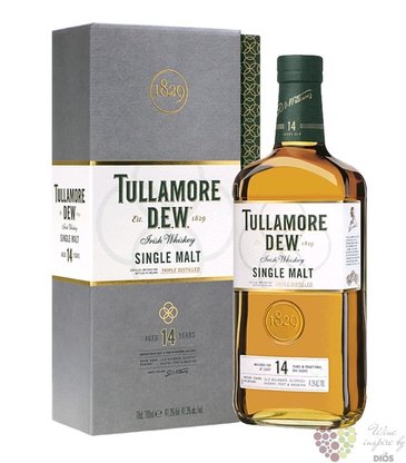 Tullamore Dew  Triple distilled  aged 14 years single malt Irish whiskey 41.3% vol.  0.70 l