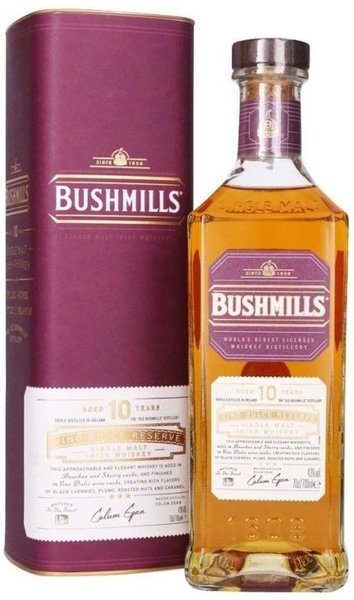 Bushmills  Vino Dulce  aged 10 years single malt Irish whiskey  43% vol.  0.70 l