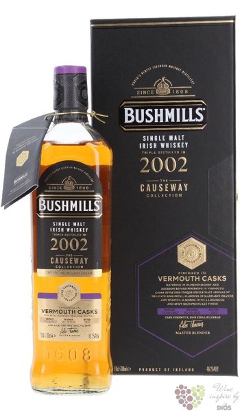 Bushmills Causeway collection 2002  Vermouth cask  Irish whiskey 48.2% vol.  0.70 l