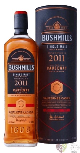 Bushmills Causeway collection 2011  Sauternes cask  Irish whiskey 56.3% vol.  0.70 l