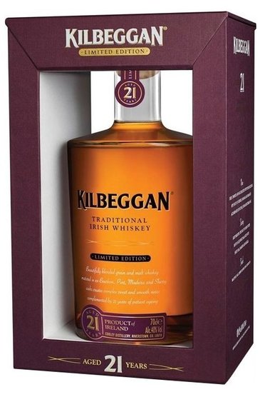 Kilbeggan 21years Irish whiskey 40% vol.  0.70 l