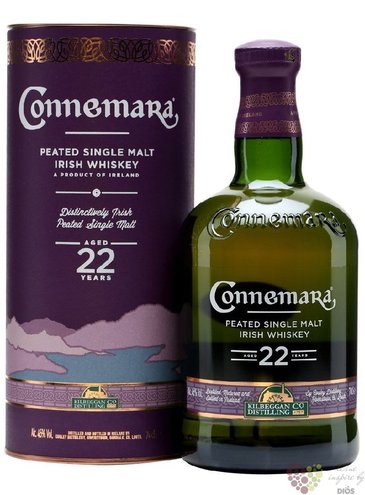 Connemara aged 22 years peated single malt Irish whiskey 46% vol.  0.70 l