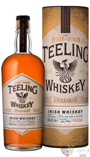 Teeling  Wine cask aged  gift tube single grain Irish whiskey 46% vol.  0.70 l