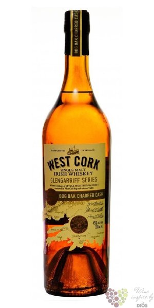 West Cork Glengarriff  Bog oak charred cask  single malt Irish whisky 43% vol.  0.70 l