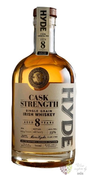 Hyde  Cask Strength  aged 8 years single grain Irish whiskey 59% vol. 0.70 l