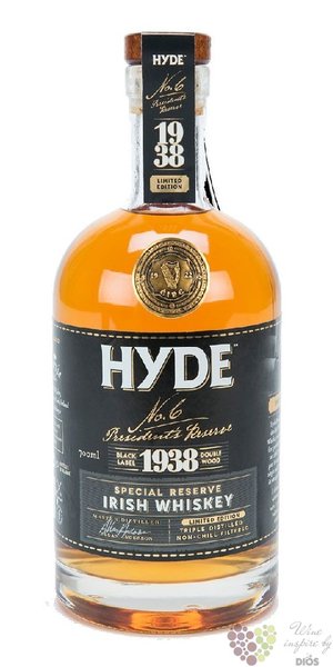 Hyde  no.6 Presidents reserve 1938  Irish whiskey 46% vol. 0.70 l