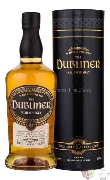 Dubliner aged 10 years single malt Irish whiskey 42% vol.  0.70 l