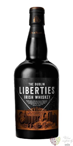 Dublin Liberties  Copper Alley  aged 10 years single malt Irish whiskey 46% vol.  0.70 l