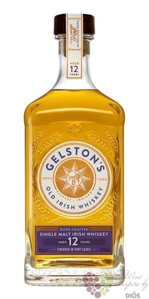 Gelstons  Porto cask  12 years old Irish whiskey 43% vol.  0.70 l