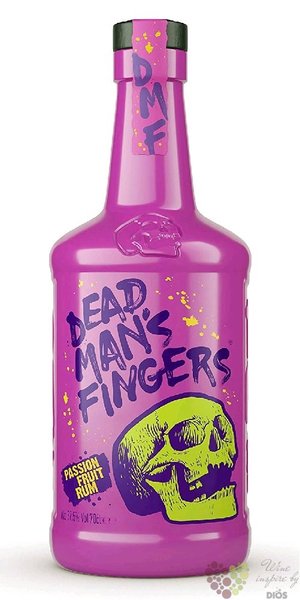 Dead mans fingers  Passion fruit  flavored caribbean rum 37.5% vol.  0.70 l