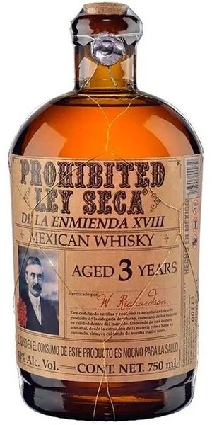 Prohibited Ley Seca Blended  Mexican Single malt 40% vol.  0.70 l