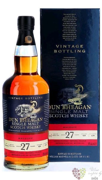 Macduff  Ian Macleod Dun Bheagan  1991 bott.2019 Islay whisky 49% vol.  0.70 l