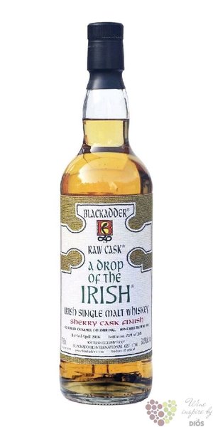 A drop of the Irish  Blackadder Raw cask  Irish single malt whiskey 58.9% vol.  0.70 l