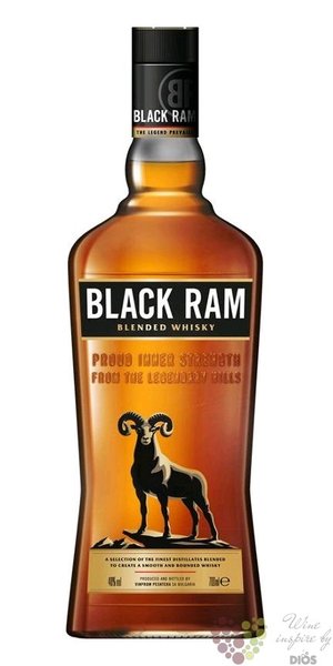 Black Ram blended Bulgarian whisky by vinprom Peshtera 40% vol.  0.70 l