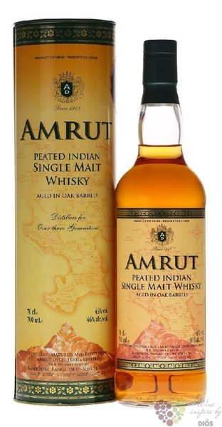 Amrut  Peated  Indian single malt whisky 46% vol.  0.70 l