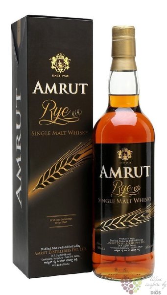 Amrut  Rye  single rye Indian whisky 50% vol.  0.70 l