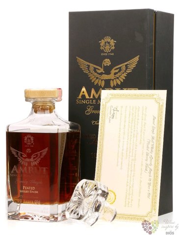 Amrut  Greedy Angels Peated Sherry cask  bott. 2019 Indian whisky 60% vol.  0.70 l