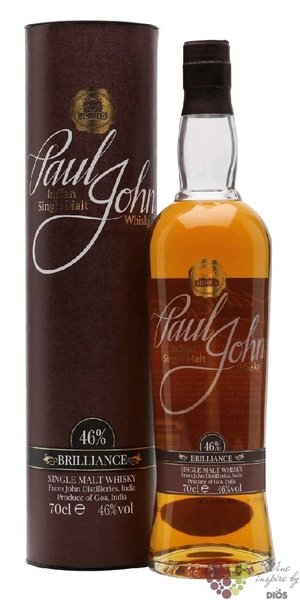 Paul John  Brilliance  single malt Indian whisky 46% vol.  1.00 l