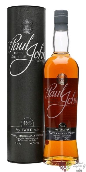 Paul John  Bold  peated single malt Indian whisky 46% vol.  1.00 l
