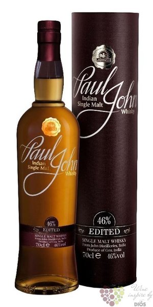 Paul John  Edited  single malt Indian whisky 46% vol.  0.70 l