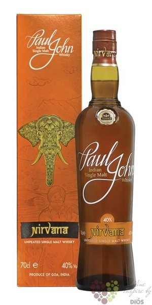 Paul John  Nirvana  unpeated single malt Indian whisky 40% vol.  0.70 l