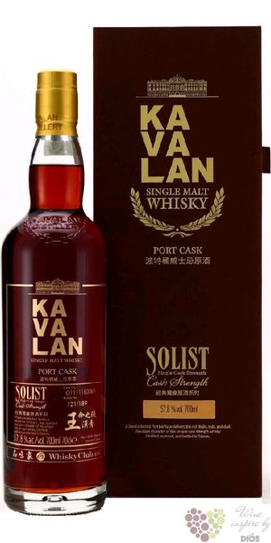 Kavalan Solist  Porto cask  single malt Taiwan whisky 57.8% vol.  0.70 l