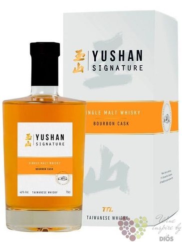 Yushan  Signature Bourbon cask  blended malt Taiwanese whisky by Nantou 46% vol.  0.70 l