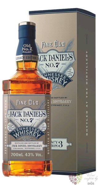 Jack Daniels  Legacy ed.3  sour mash Tennessee whiskey 43% vol.  0.70 l