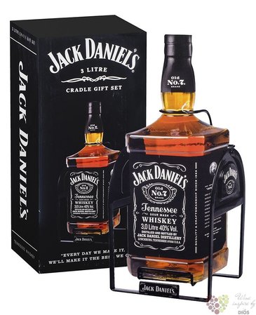 Jack Daniels  Black label  cradle set Tennessee whiskey 40% vol.  3.00 l