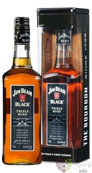 Jim Beam  Black ed. 2014  aged 6 years metal box Kentucky straight bourbon 43% vol.    0.70 l