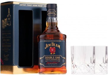 Jim Beam  Double oak  glass box Kentucky straight bourbon whiskey 43% vol.  0.70 l