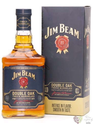 Jim Beam  Double oak  gift box Kentucky straight bourbon whiskey 43% vol. 0.70 l