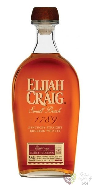 Elijah Craig  94 proof  Kentucky straight bourbon whiskey 47% vol.  0.70 l
