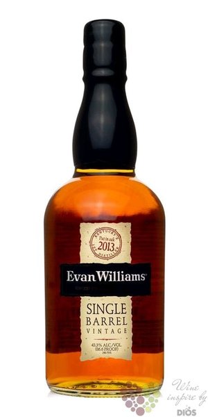 Evan Williams 2013  Single Barrel  Vintage Kentucky straight bourbon  43,3% vol.  0.70 l