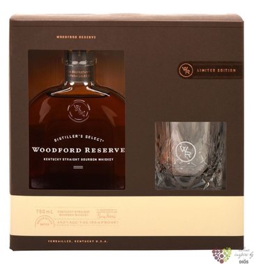 Woodford Reserve  Distillers select  glass set Kentucky straigth bourbon 43.2% vol.  0.70 l