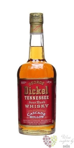 George Dickel  Cascade Hollow  sour mash Tennessee whiskey 40% vol.    1.00 l