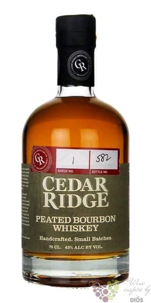 Cedar Ridge  Peated  Iowa Bourbon whiskey 43% vol.  0.70 l