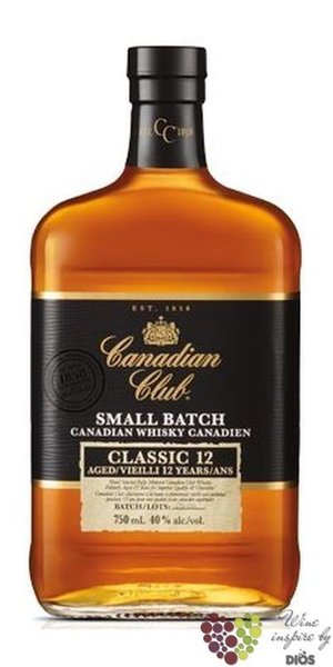 Canadian Club  Small batch classic  aged 12 years Canadian whisky 40% vol.   1.00 l