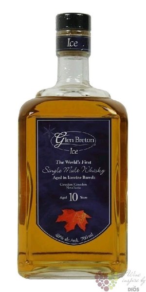 Glen Breton  Ice wine barrel  aged 10 years Canadian single malt whisky 40% vol.   0.70 l