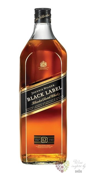 Johnnie Walker  Black label  12 years old Scotch whisky 40%vol.   3.00 l