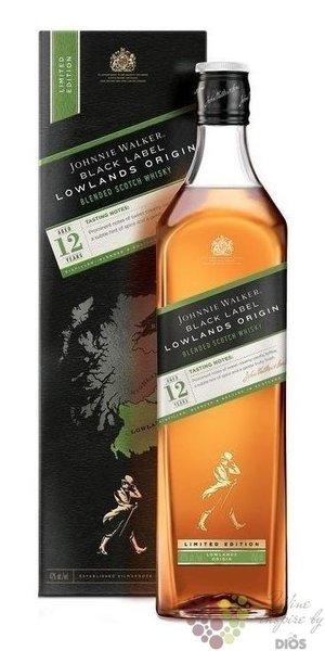 Johnnie Walker Black label Origin  Lowlands  ltd. Scotch whisky 42% vol.  1.00 l